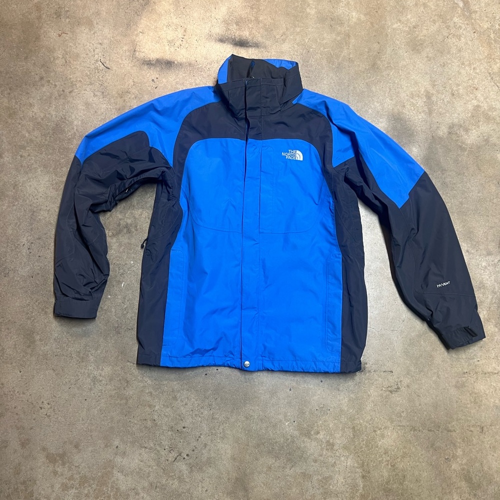 The North Face Men's Blue and Black Hyvent Jacket